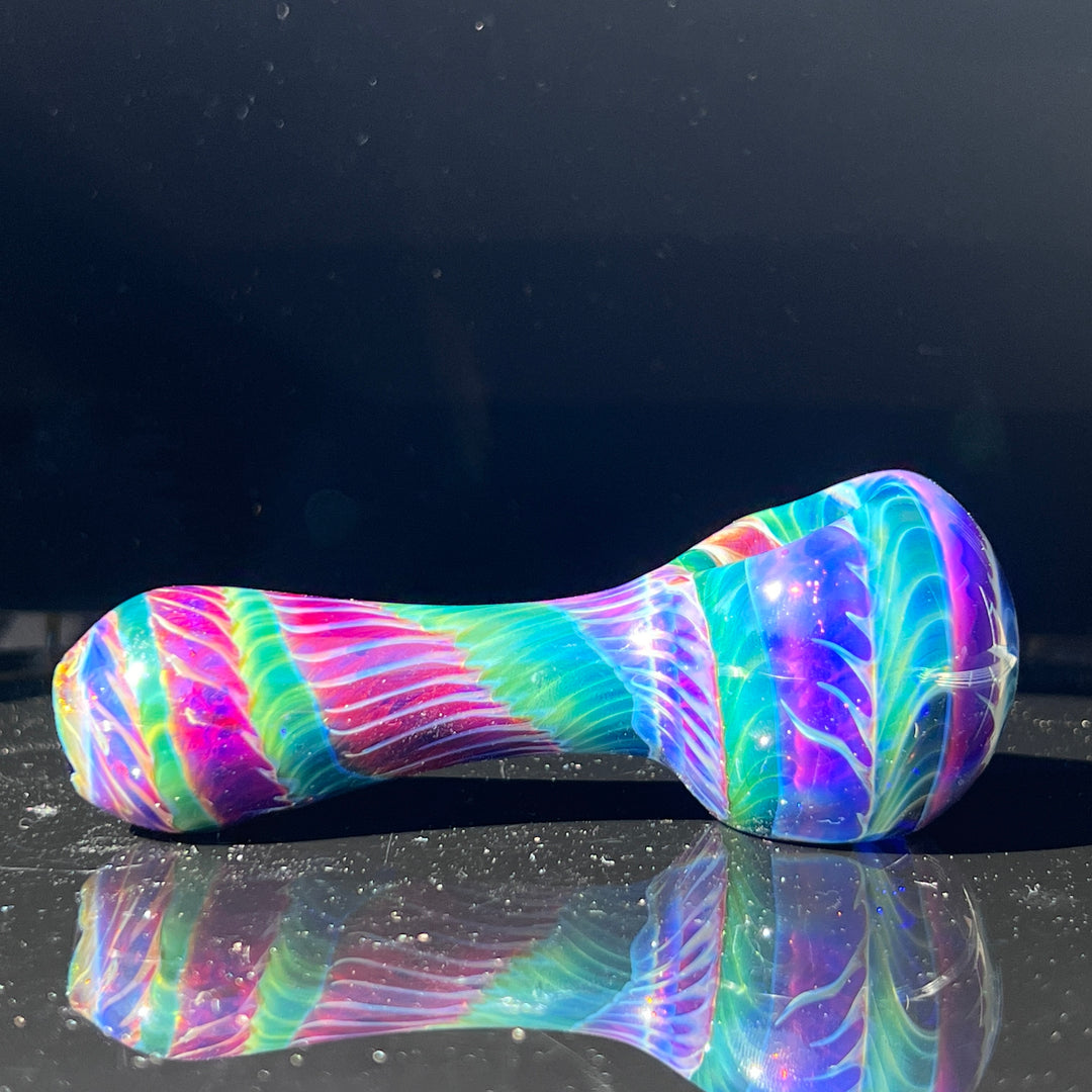 Purple Tie Dye Spoon Glass Pipe Jedi Glassworks   