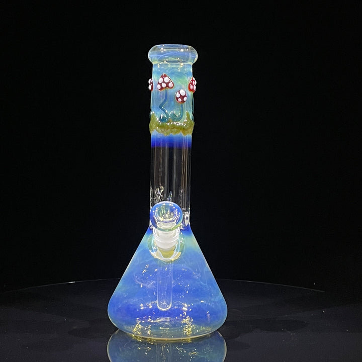 10.5" Fumed Mushroom Beaker Bong Glass Pipe Mary Jane's Glass