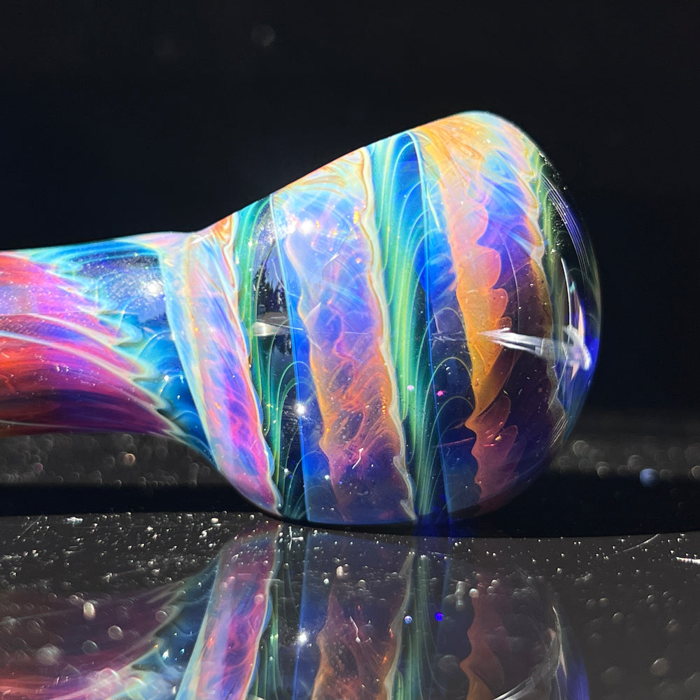 Purple Tie Dye Spoon Glass Pipe Jedi Glassworks   