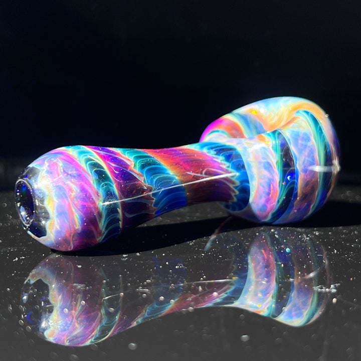 Purple Tie Dye Spoon Glass Pipe Jedi Glassworks   