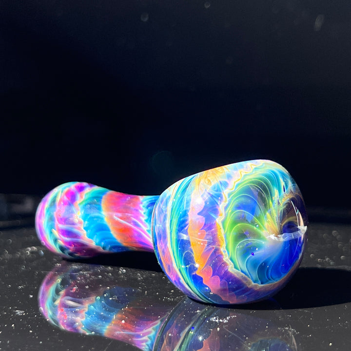 Purple Tie Dye Spoon Glass Pipe Jedi Glassworks   