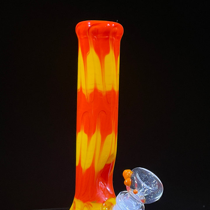 9" Colombian Red Beaker Bong Glass Pipe Mary Jane's Glass