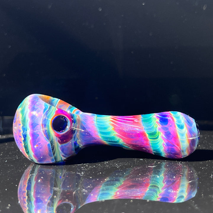 Purple Tie Dye Spoon Glass Pipe Jedi Glassworks   