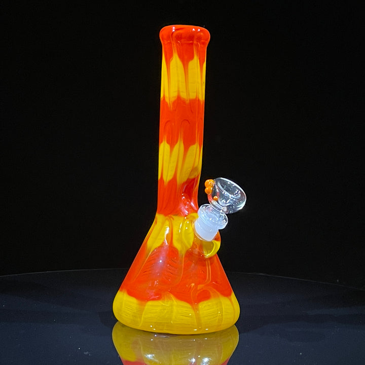 9" Colombian Red Beaker Bong Glass Pipe Mary Jane's Glass