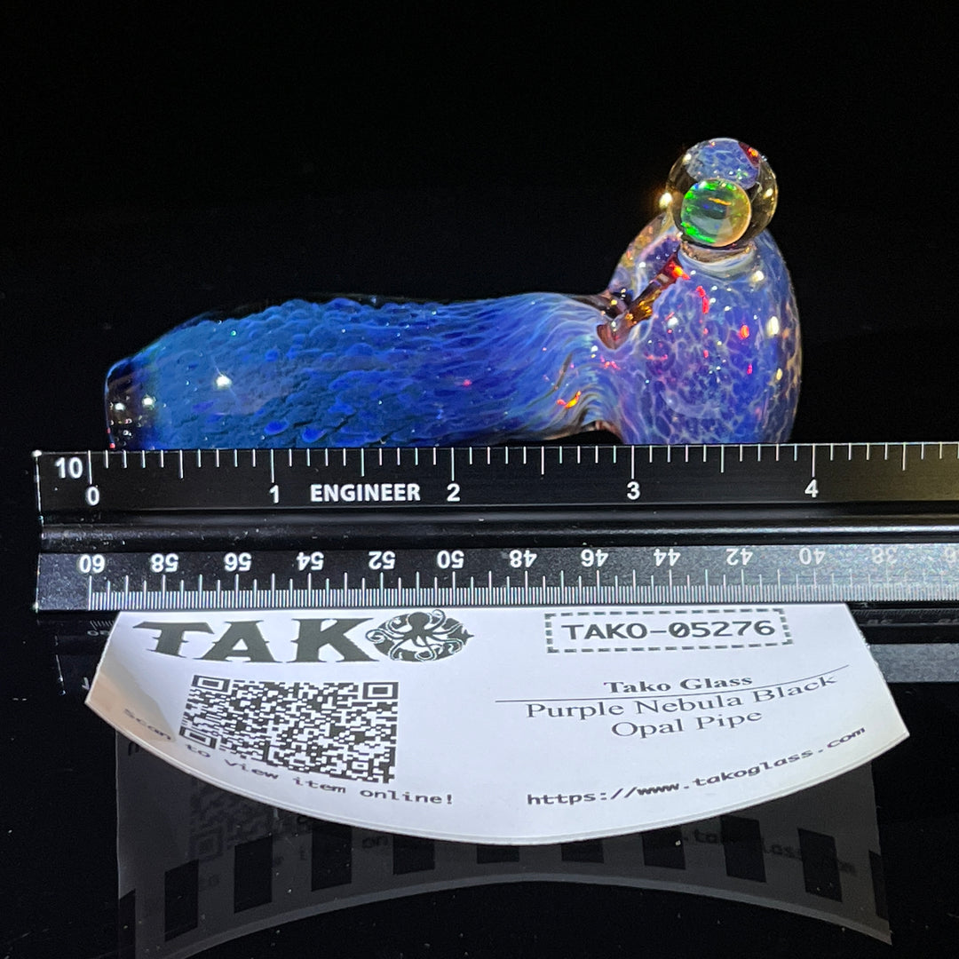 Purple Nebula Black Opal Pipe Glass Pipe Tako Glass   