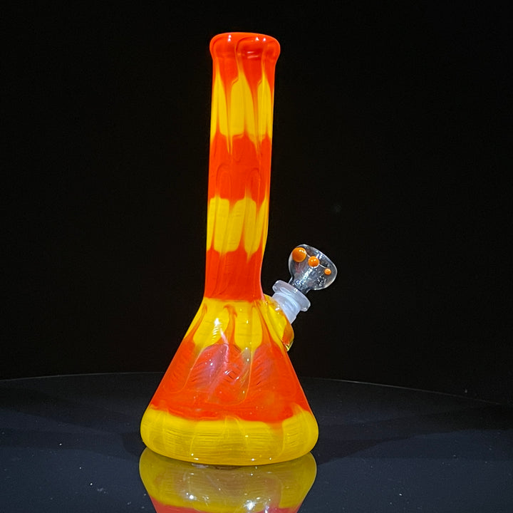 9" Colombian Red Beaker Bong Glass Pipe Mary Jane's Glass