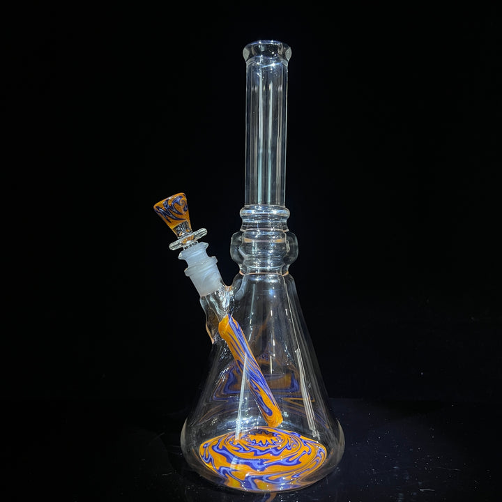 Heady Worked Beaker Glass Pipe Tako Glass   