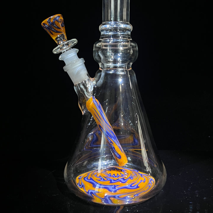 Heady Worked Beaker Glass Pipe Tako Glass   