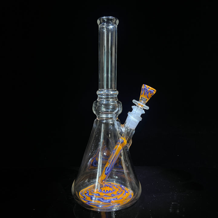 Heady Worked Beaker Glass Pipe Tako Glass   