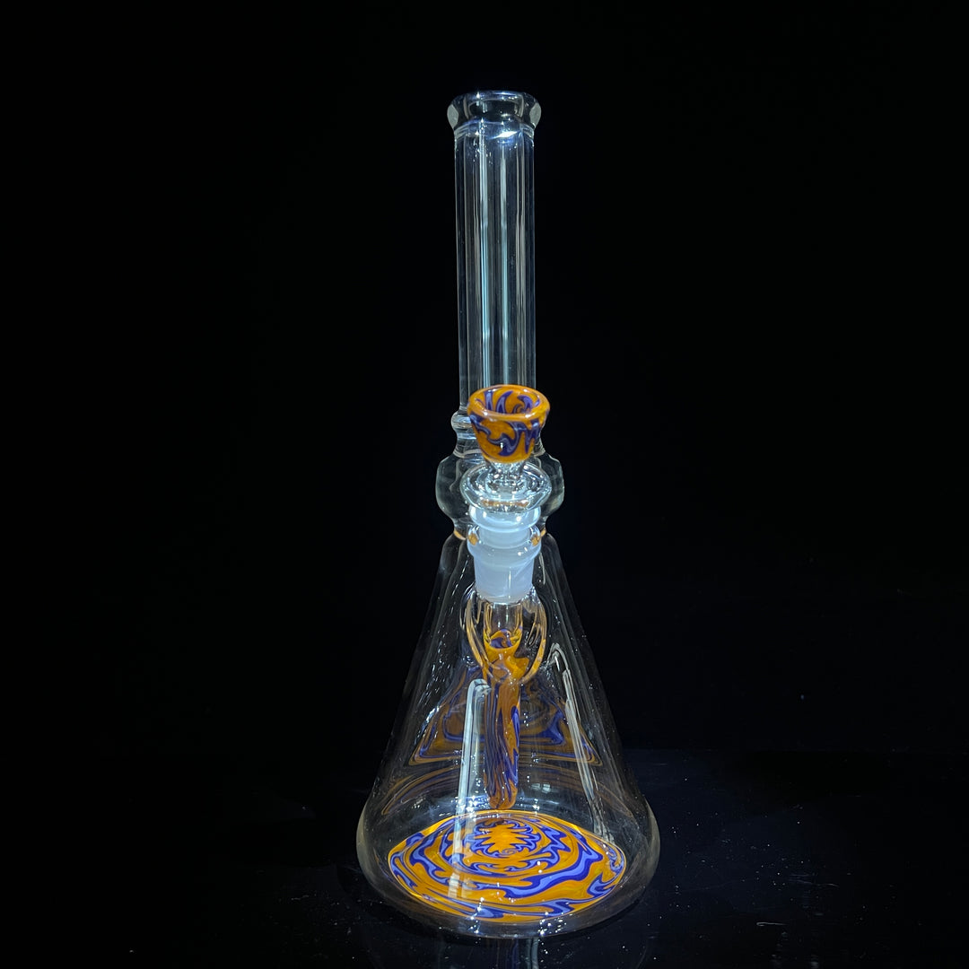 Heady Worked Beaker Glass Pipe Tako Glass   