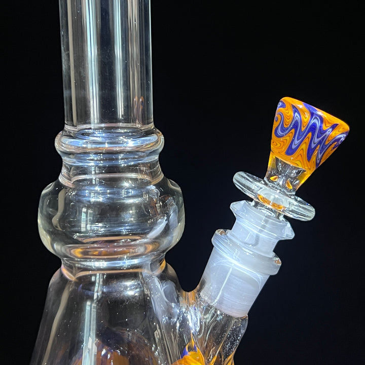 Heady Worked Beaker Glass Pipe Tako Glass   