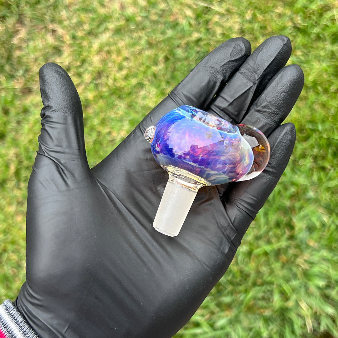 14mm Purple Nebula Pull Slide Accessory Tako Glass   