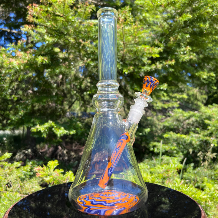 Heady Worked Beaker Glass Pipe Tako Glass   