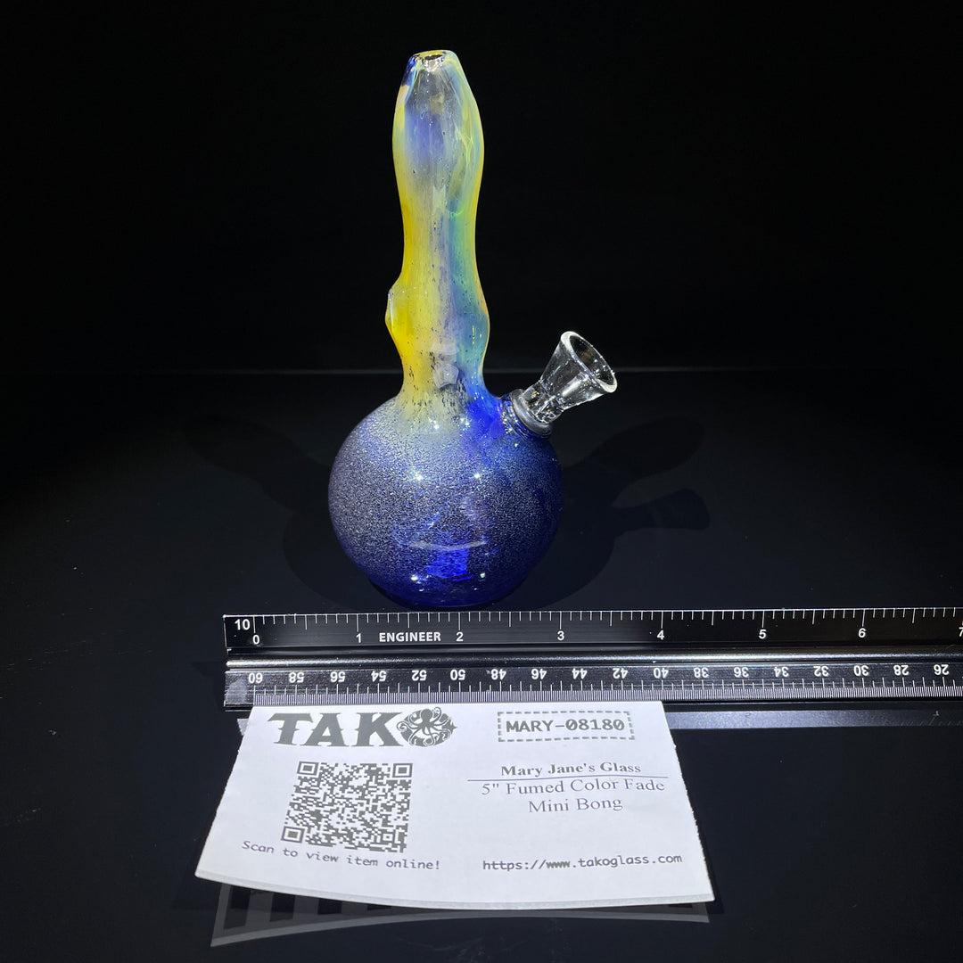 5" Fumed Color Fade Mini Bong Glass Pipe Mary Jane's Glass