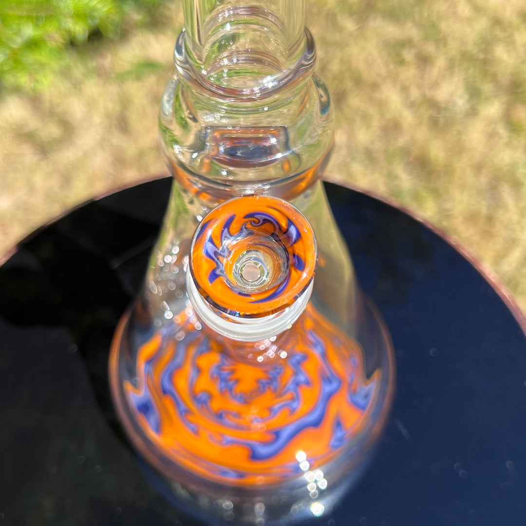 Heady Worked Beaker Glass Pipe Tako Glass   