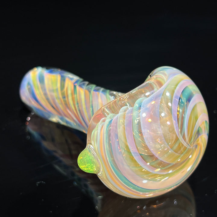 Thick Fume Pipe Green Slyme Marble Glass Pipe Chuck Glass   