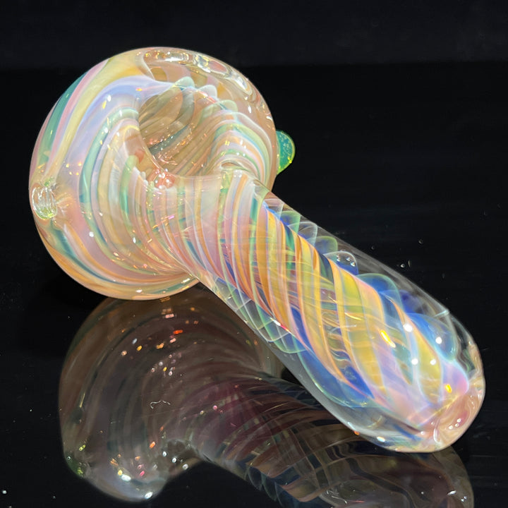 Thick Fume Pipe Green Slyme Marble Glass Pipe Chuck Glass   