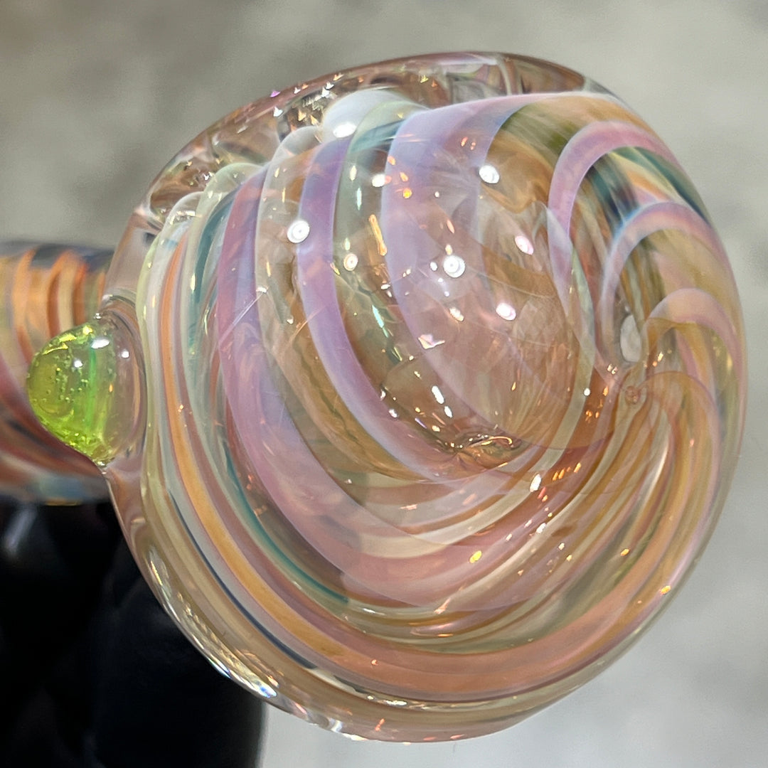 Thick Fume Pipe Green Slyme Marble Glass Pipe Chuck Glass   