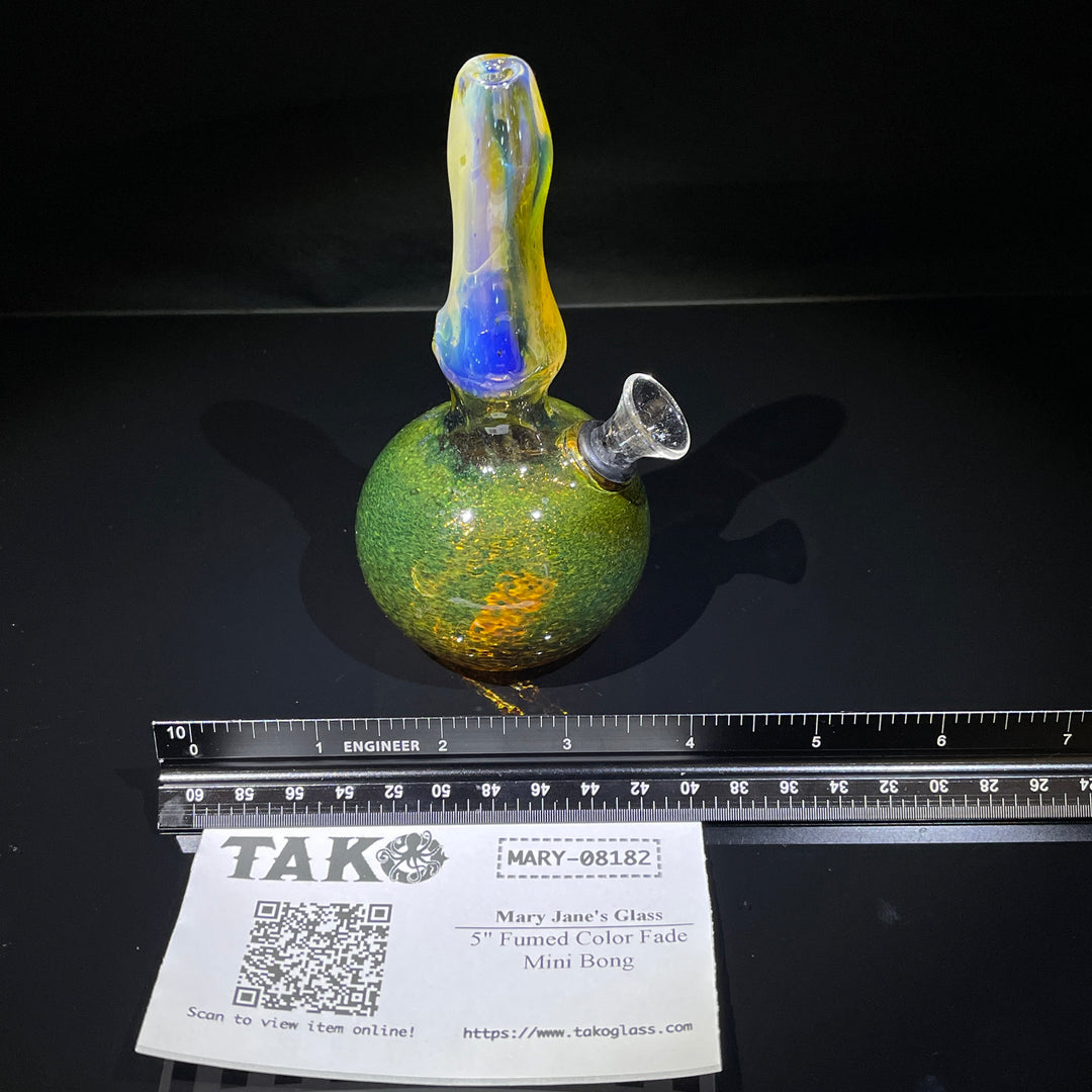 5" Fumed Color Fade Mini Bong Glass Pipe Mary Jane's Glass