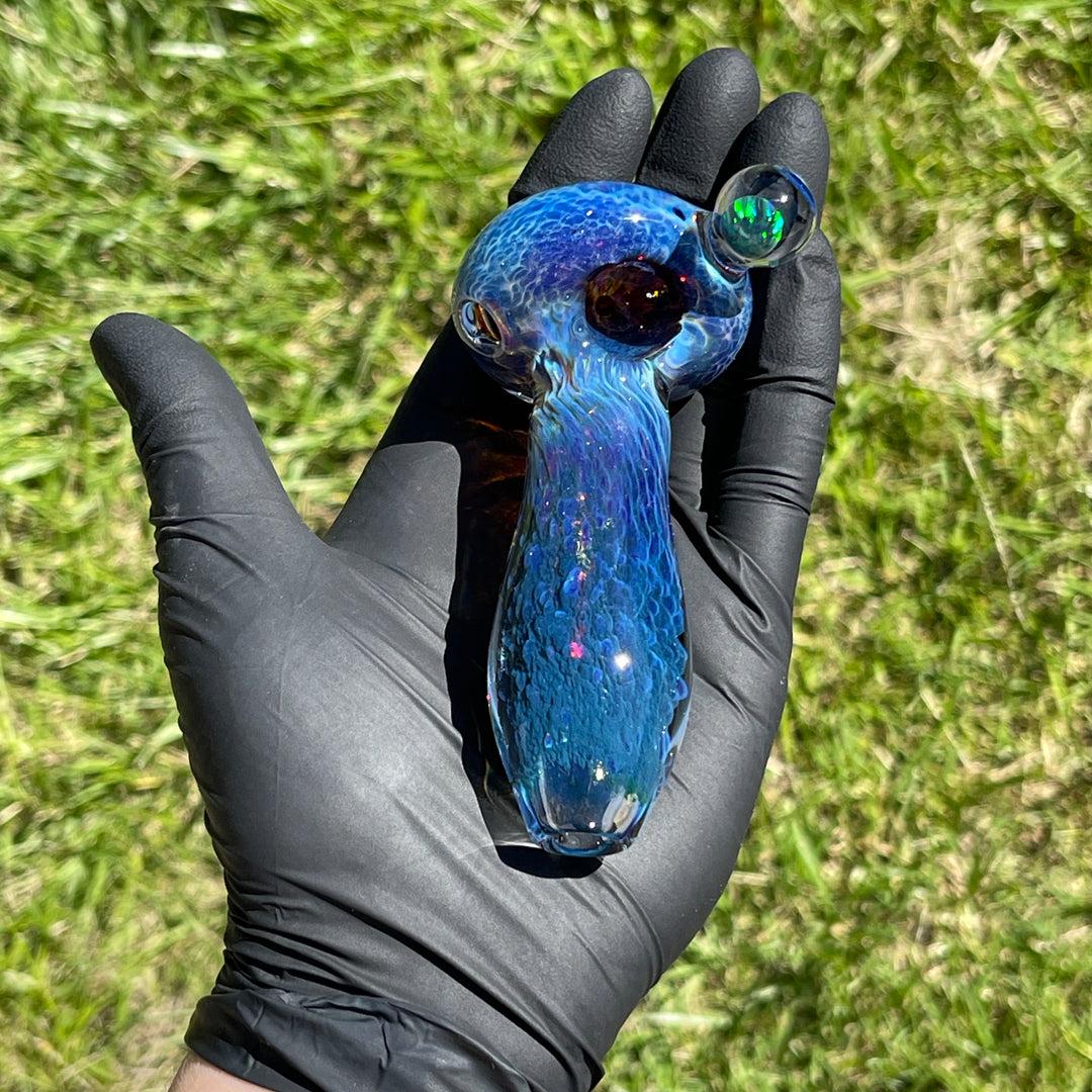 Purple Nebula Black Opal Pipe Glass Pipe Tako Glass   