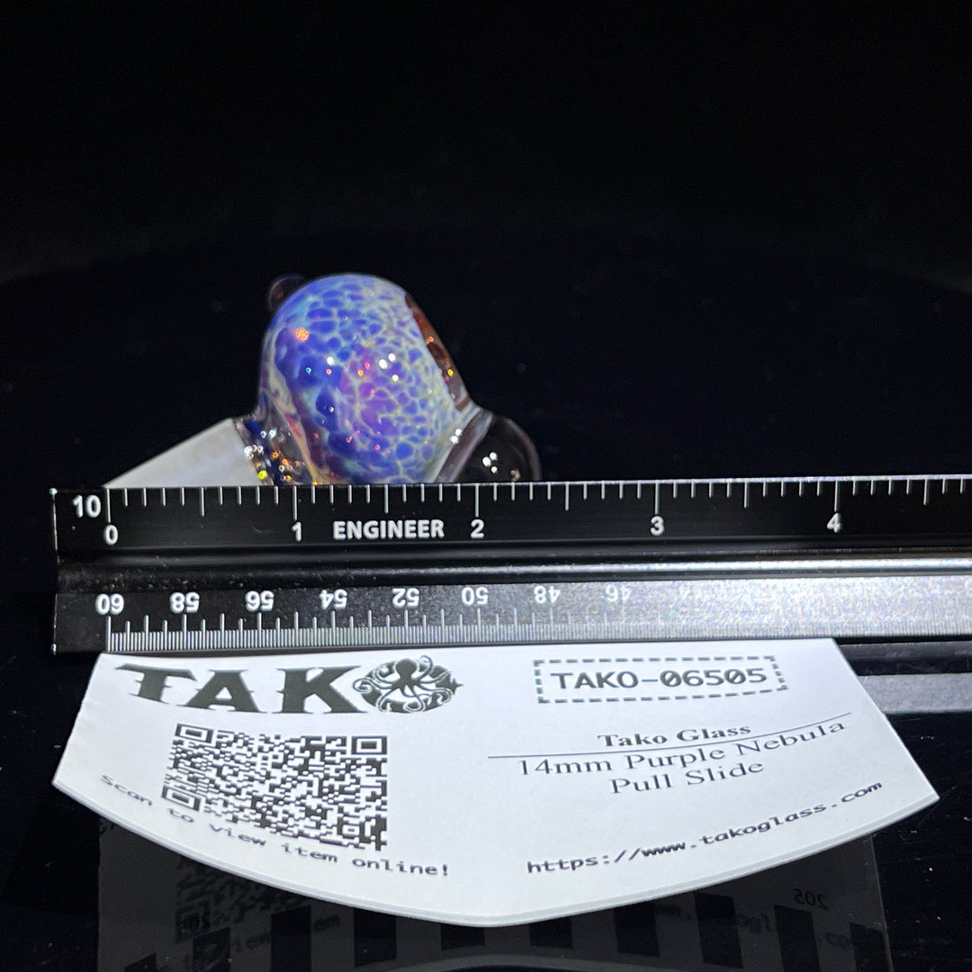 14mm Purple Nebula Pull Slide Accessory Tako Glass   