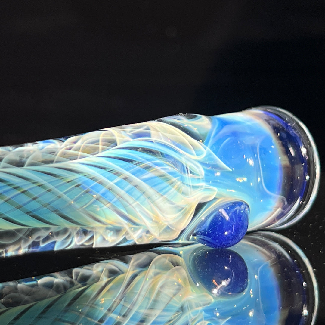 Thick Silver Fume Chillum + Case Combo Glass Pipe Chuck Glass