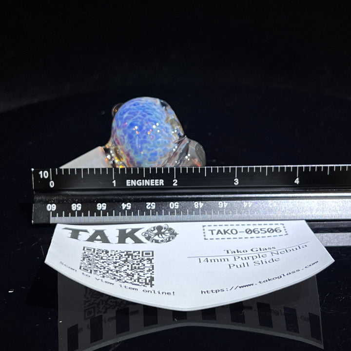 14mm Purple Nebula Pull Slide Accessory Tako Glass   