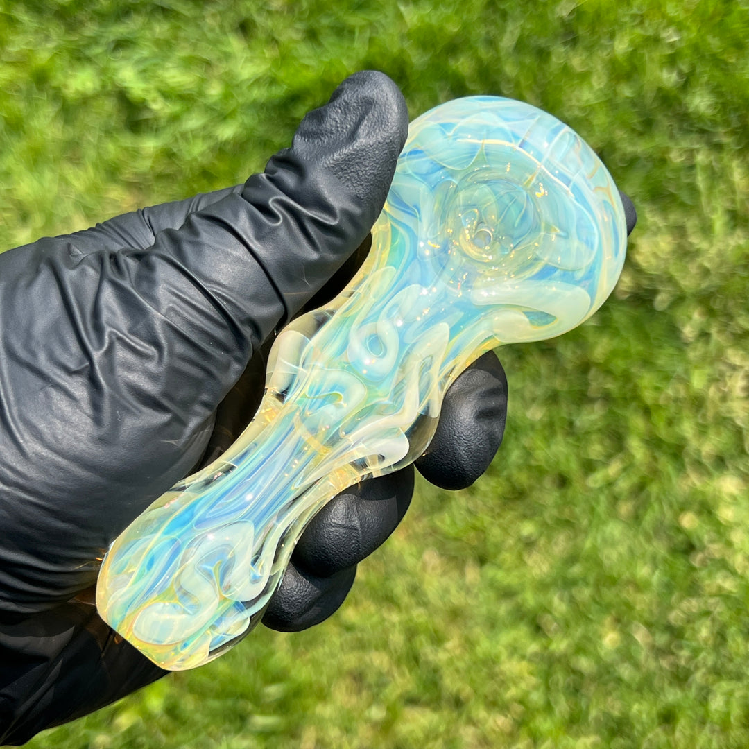 Large Ghost Flame Glass Pipe 8 Glass Pipe Tiny Mike   