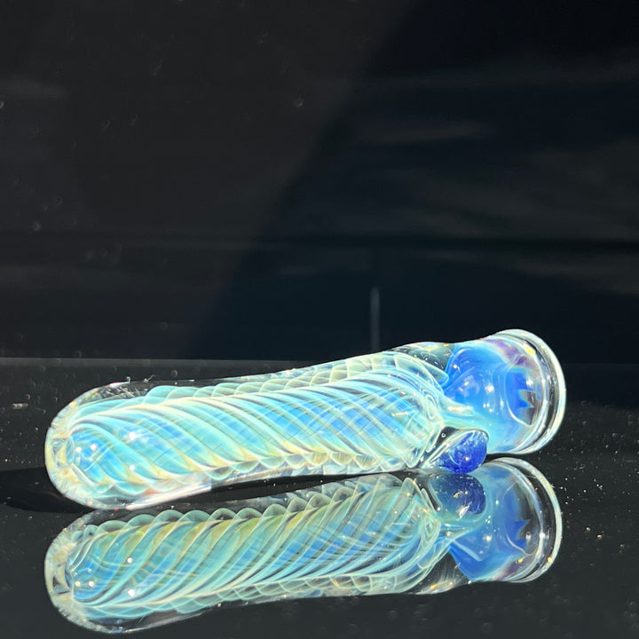 Thick Silver Fume Chillum + Case Combo Glass Pipe Chuck Glass