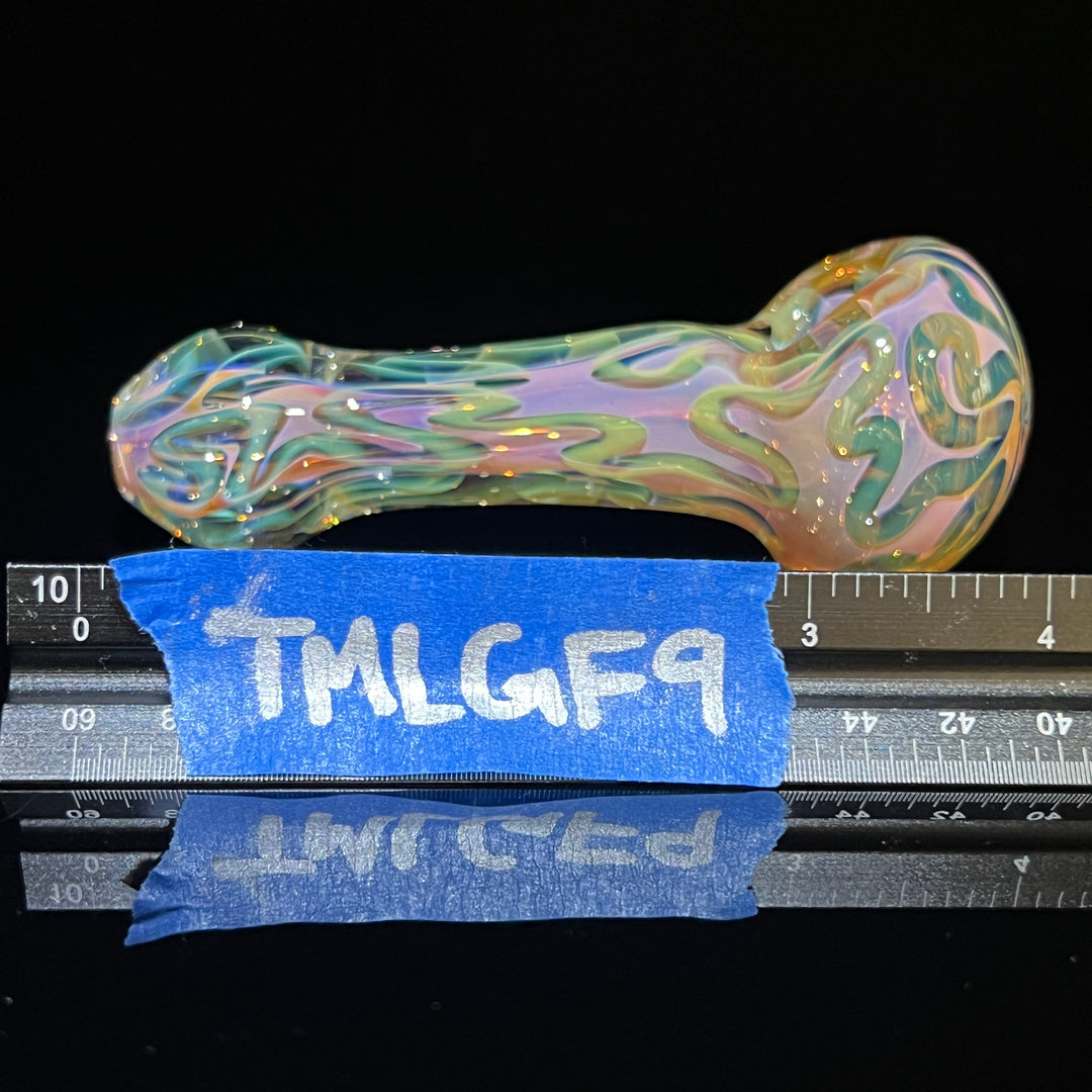 Large Ghost Flame Glass Pipe 9 Glass Pipe Tiny Mike   