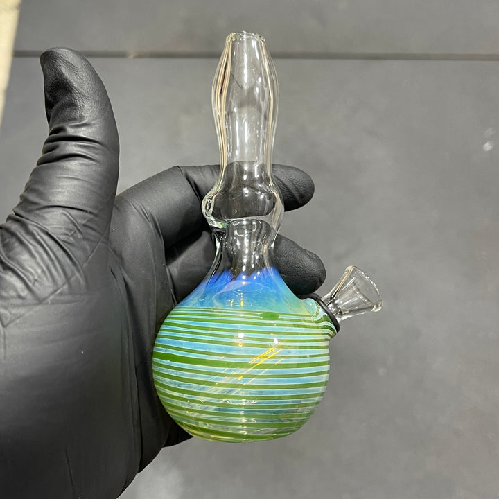 5" Fumed Color Rake Mini Bong Glass Pipe Mary Jane's Glass