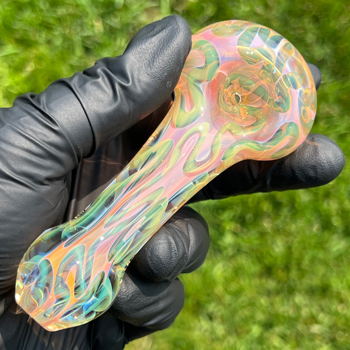 Large Ghost Flame Glass Pipe 9 Glass Pipe Tiny Mike   