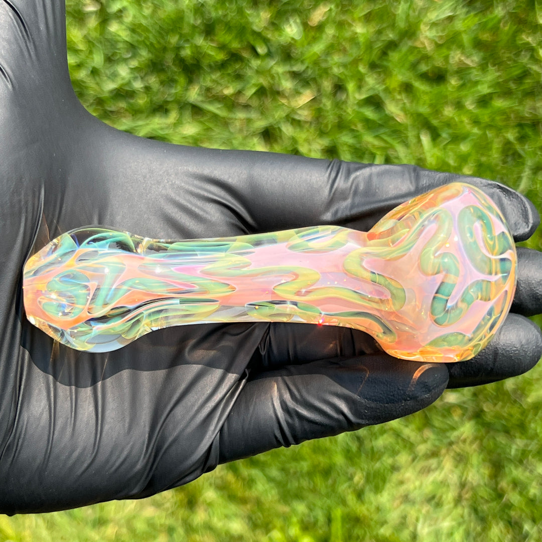 Large Ghost Flame Glass Pipe 9 Glass Pipe Tiny Mike   