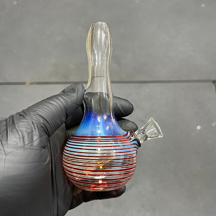 5" Fumed Color Rake Mini Bong Glass Pipe Mary Jane's Glass