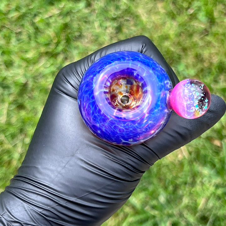 14mm Purple Nebula Pull Slide Accessory Tako Glass   