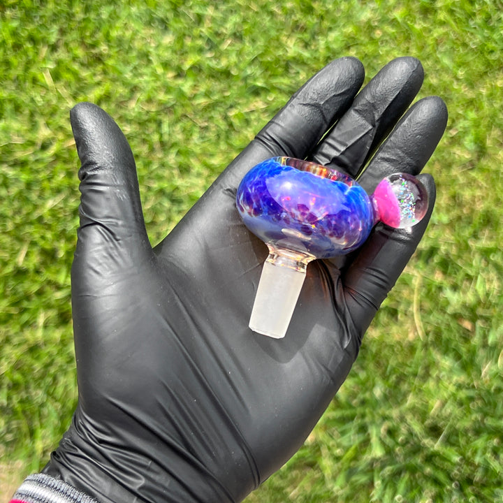 14mm Purple Nebula Pull Slide Accessory Tako Glass   