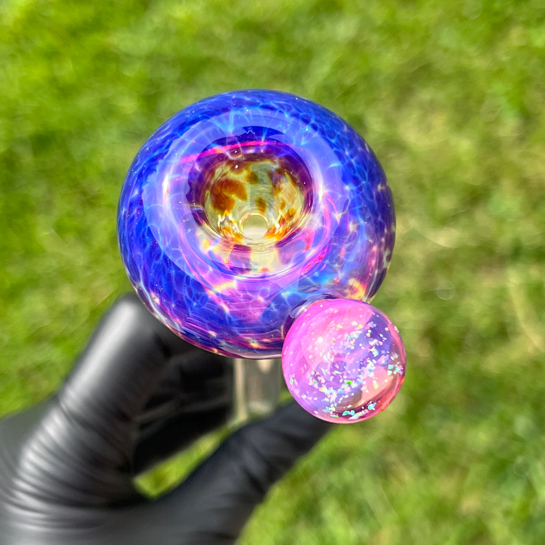 14mm Purple Nebula Pull Slide Accessory Tako Glass   