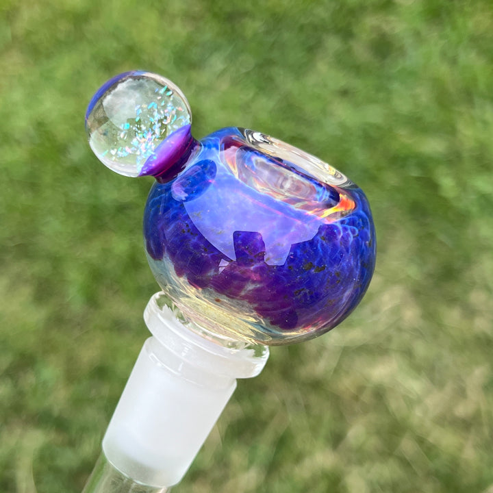 14mm Purple Nebula Pull Slide Accessory Tako Glass   