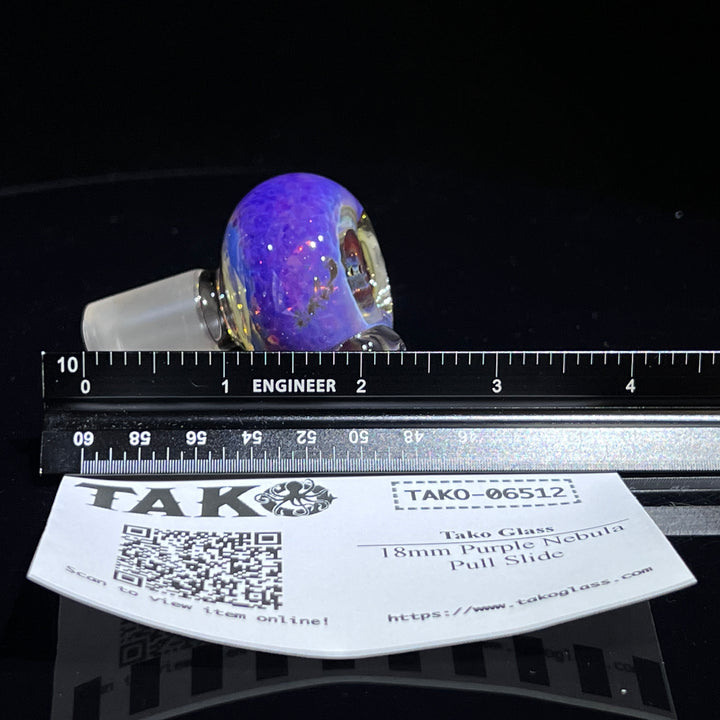 18mm Purple Nebula Pull Slide Accessory Tako Glass   