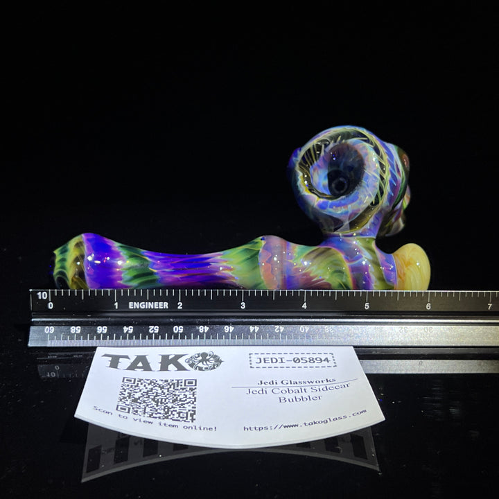 Purple Tie Dye Sidecar Bubbler Glass Pipe Jedi Glassworks   