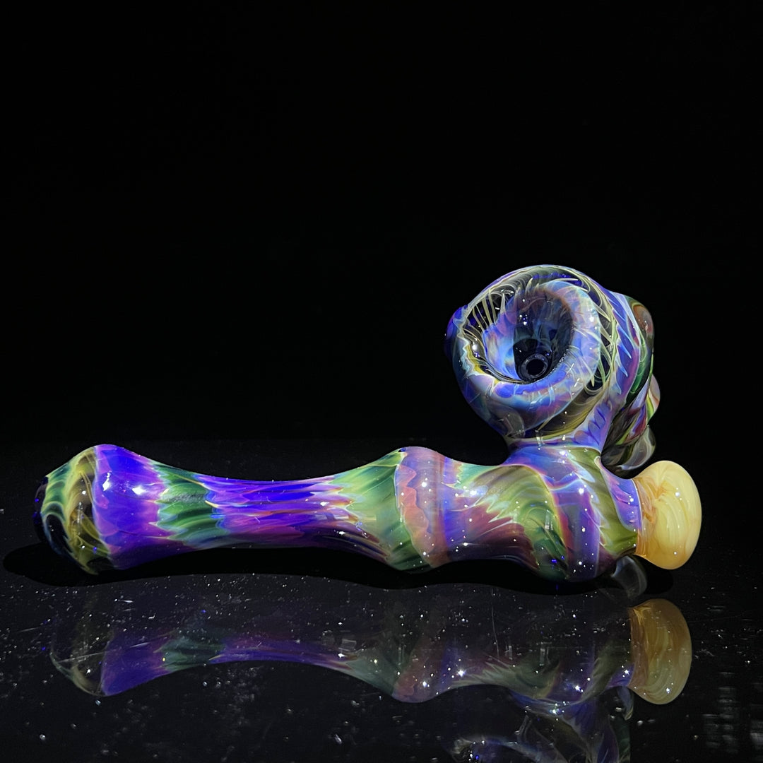 Purple Tie Dye Sidecar Bubbler Glass Pipe Jedi Glassworks   