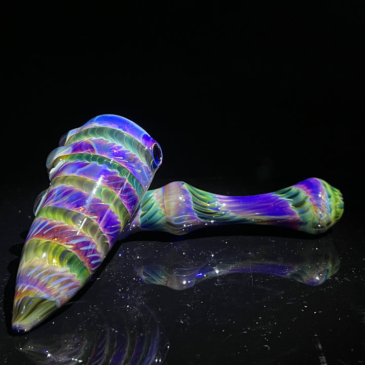 Purple Tie Dye Sidecar Bubbler Glass Pipe Jedi Glassworks   