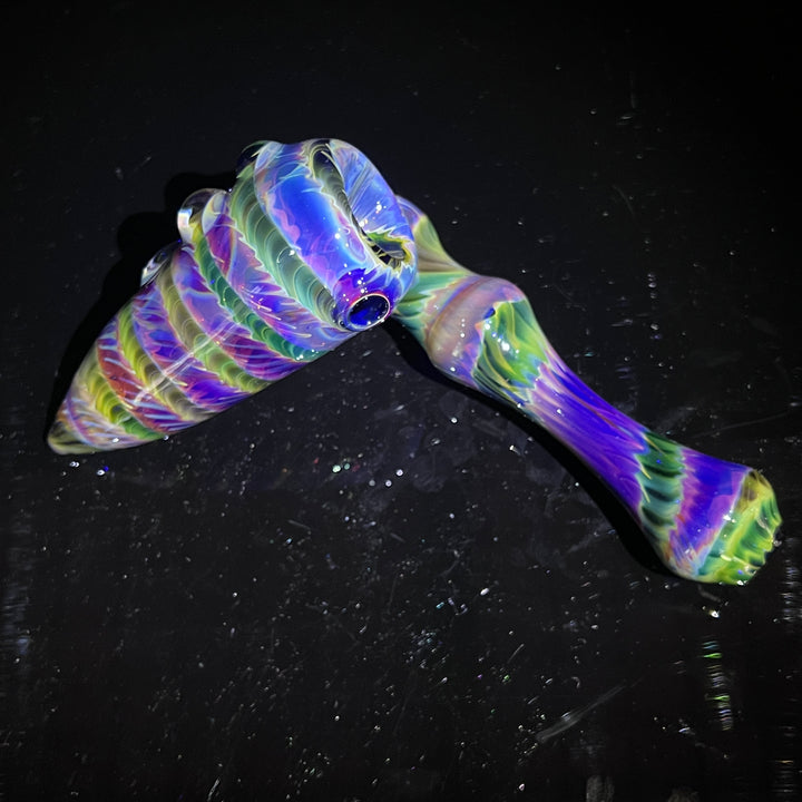 Purple Tie Dye Sidecar Bubbler Glass Pipe Jedi Glassworks   