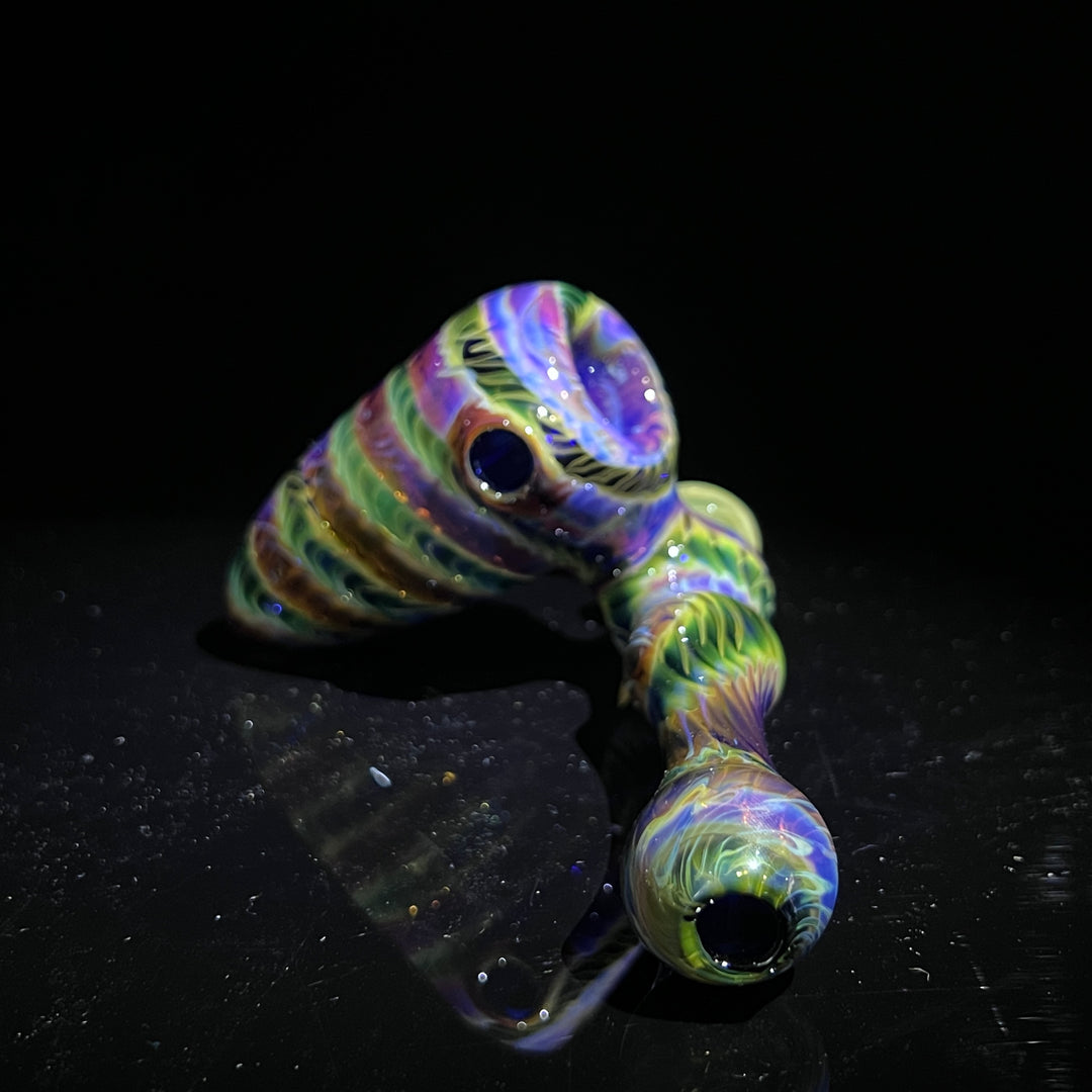 Purple Tie Dye Sidecar Bubbler Glass Pipe Jedi Glassworks   