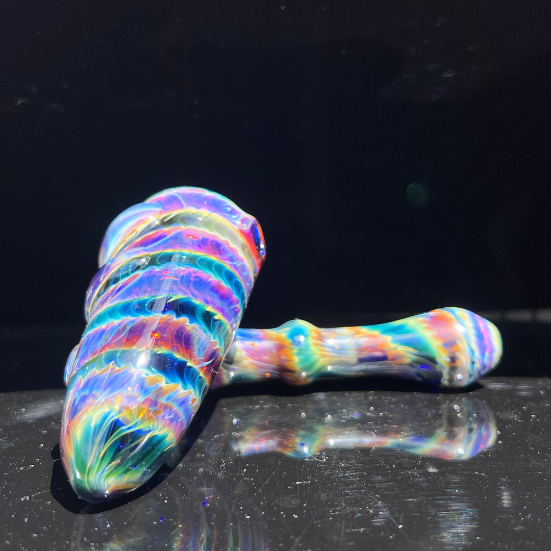 Purple Tie Dye Sidecar Bubbler Glass Pipe Jedi Glassworks   