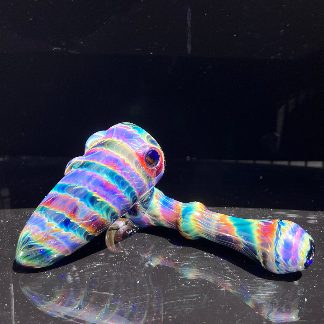 Purple Tie Dye Sidecar Bubbler Glass Pipe Jedi Glassworks   