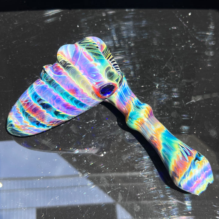 Purple Tie Dye Sidecar Bubbler Glass Pipe Jedi Glassworks   