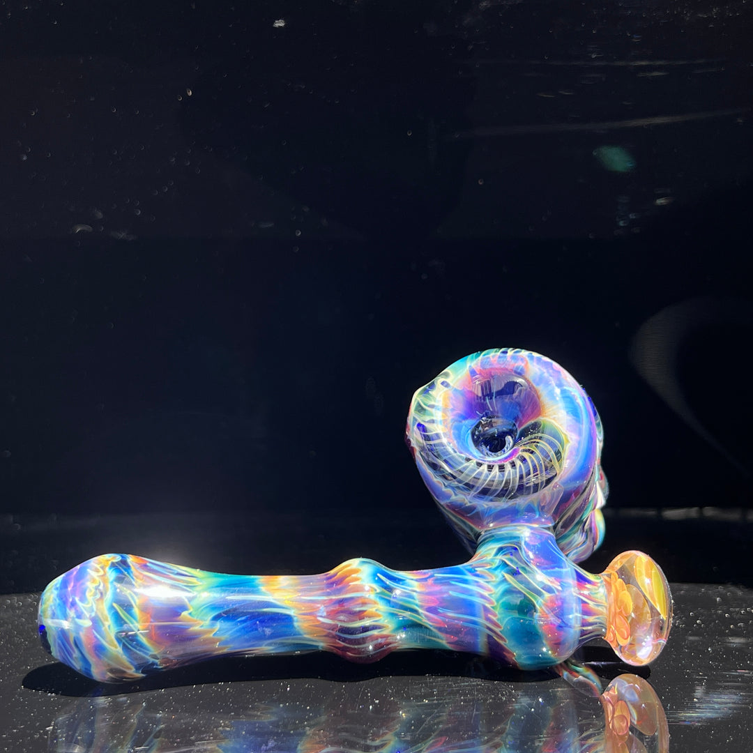 Purple Tie Dye Sidecar Bubbler Glass Pipe Jedi Glassworks   