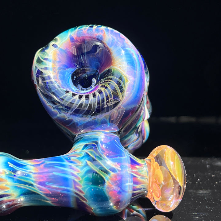 Purple Tie Dye Sidecar Bubbler Glass Pipe Jedi Glassworks   