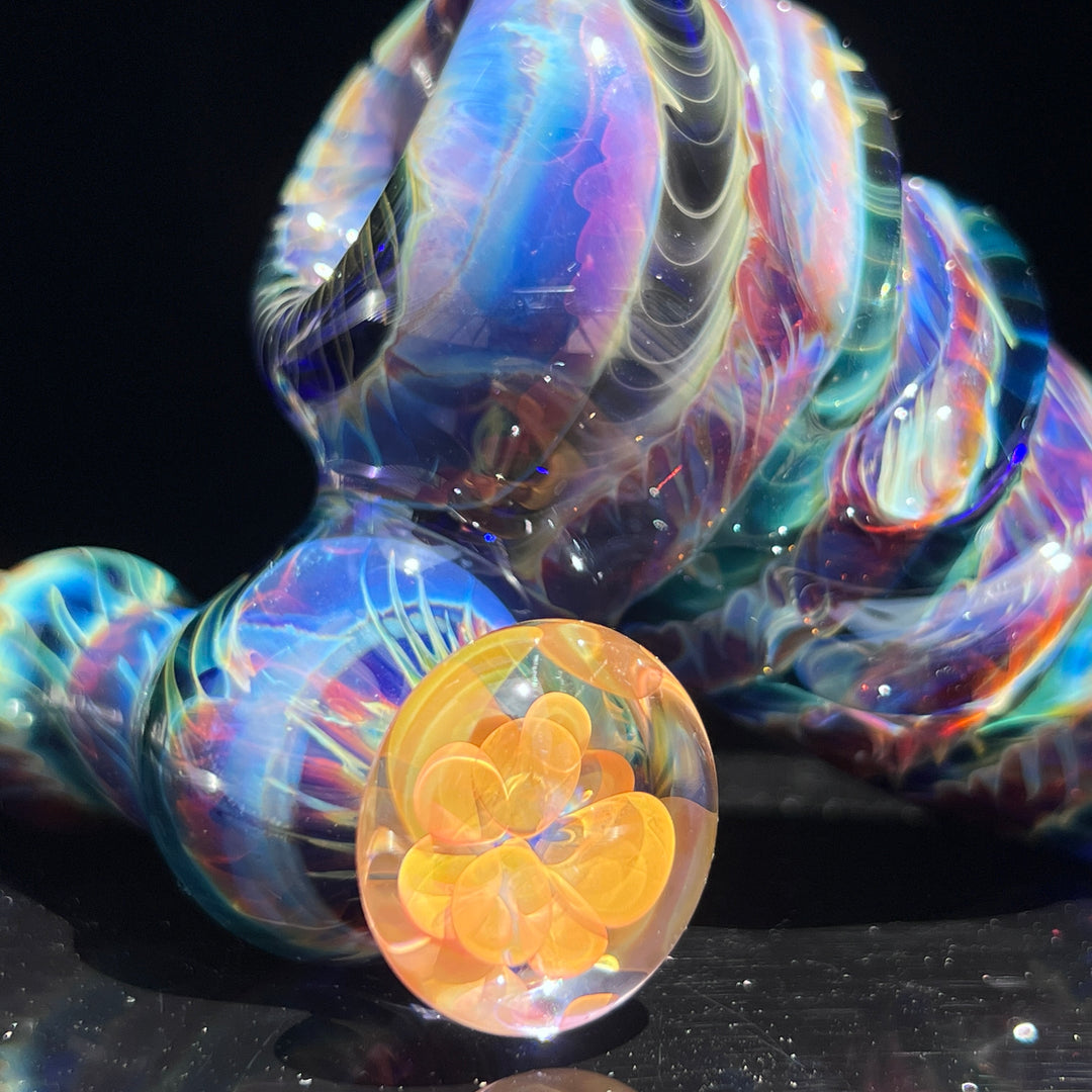 Purple Tie Dye Sidecar Bubbler Glass Pipe Jedi Glassworks   